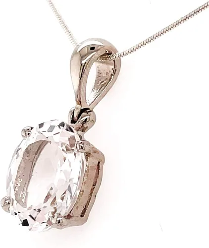 Vista 2 de Starborn Gema Danburite - Collar con colgante facetado (22.0in) transparente