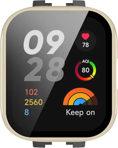Vista 7 de PC+Funda protectora de pantalla de vidrio templado compatible con Xiaomi Redmi Watch 3/Mi Watch Lite 3 Protector de pantalla para Xiaomi Redmi Watch