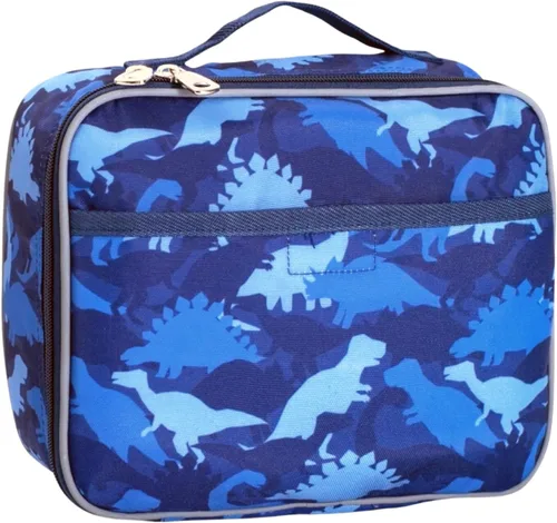 Vista 10 de Lonchera infantil de Fenrici, para niñas, adolescentes, mujeres, bolsa de almuerzo aislada, compartimentos de lados suaves, espaciosos, sin BPA Negro