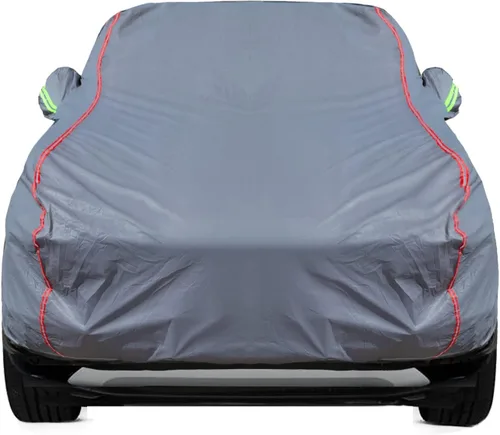 Vista 24 de Funda de Coche Transpirable de Nuevo Material, Funda Impermeable para Coche, Puertas con Candados y Cremalleras, Protección UV Impermeable