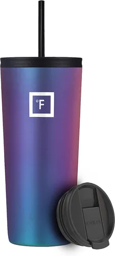 Vista 3 de IRON °FLASK Taza clásica - Botella de agua de acero inoxidable aislada al vacío, de doble pared, taza para beber, taza de viaje aislada