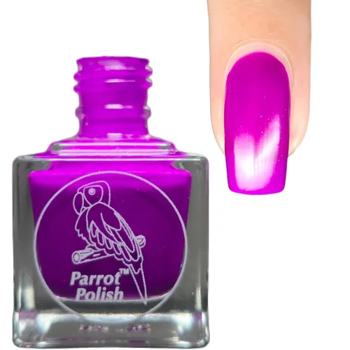 Vista 9 de Parrot Polish Baboon - Esmalte de uñas neón azul, laca de color sólido brillante