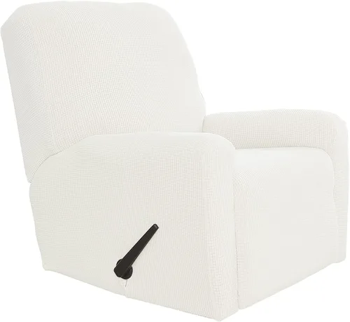 Vista 86 de Easy-Going Funda Elástica para Sofá Reclinable Cobertor de Sofá 4 Piezas Protector de Muebles Sofá Suave con Fondo Elástico Poliéster Spandex Tela