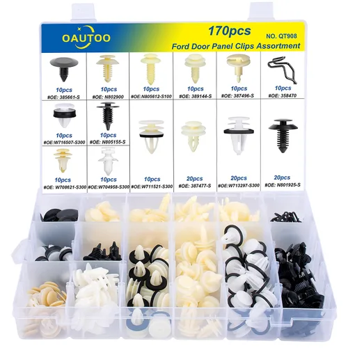 Vista 2 de 170 piezas para Ford Lincoln Mercury Puerta Interior Trim Panel Retenedor Clips Surtido