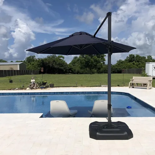 Vista 537 de PURPLE LEAF Paraguas al aire libre con base 8' x 8' protección solar verde Manzana Verde (Apple Green)