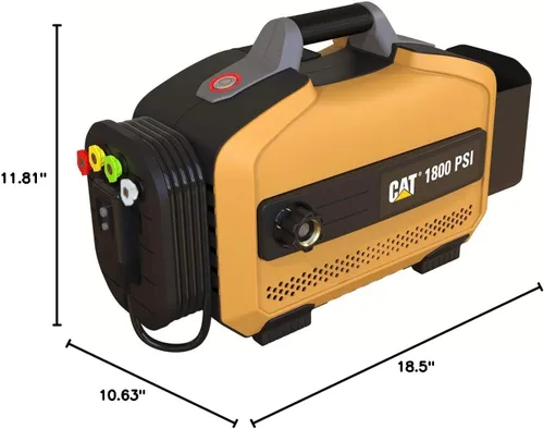 Vista 7 de CAT Lavadora de Presión Eléctrica - 1800 PSI 2.0 GPM con Manguera de Alta Presión, Pistola de Liberación Rápida, Lanza de Boquilla, Cañón de Espuma