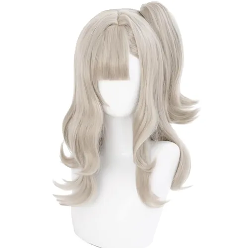 Vista 16 de Peluca para cosplay, disfraz de anime, pelo largo, cabello ondulado negro con flequillo y para mujer, fiesta familiar de Halloween Isolda