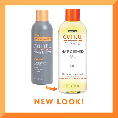 Vista 2 de Cantu Aceite para cabello y barba para hombres, 3.4 fl oz