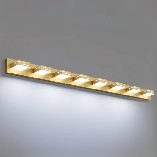 Vista 44 de Lámparas LED modernas para tocador de baño, 3 luces, 5CCT, regulables, luces de tocador negro mate para accesorios de iluminación de baño sobre