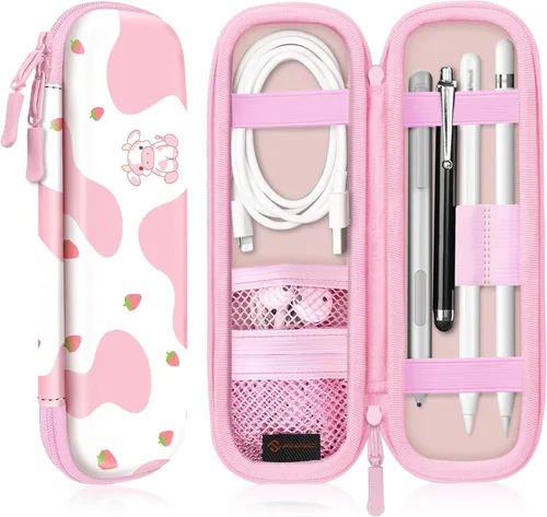 Vista 9 de Fintie - Funda de piel sintética para Apple Pencil Pro, USB-C/1ª/2ª generación Lightweight Protective Bag, Anti-Scratch, Fits Pen, USB Cable &