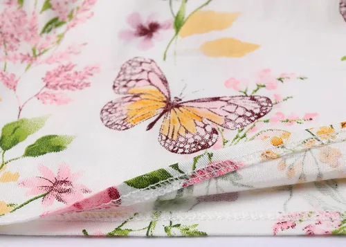 Vista 8 de SMILING PINKER Vestidos de verano para niñas pequeñas, de algodón, sin mangas, mariposa