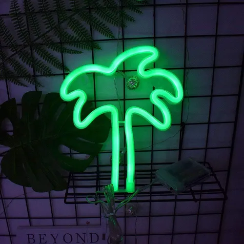 Vista 9 de Letrero de neón para decoración de pared, accionado con pilas o USB; lámparas nocturnas de luces de neón, lámparas de mesa decorativas