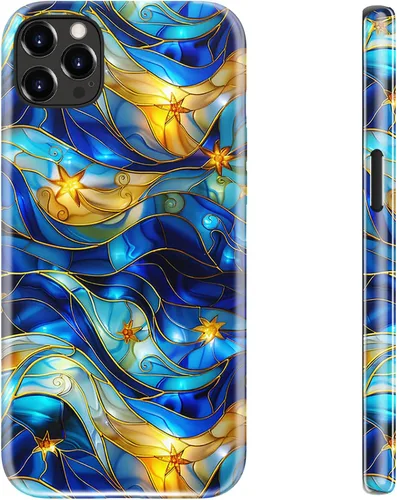 Vista 137 de LUHOURI Funda para iPhone 12 Mini, compatible con carga inalámbrica, doble capa, interior de silicona suave + carcasa exterior dura, bonito diseño