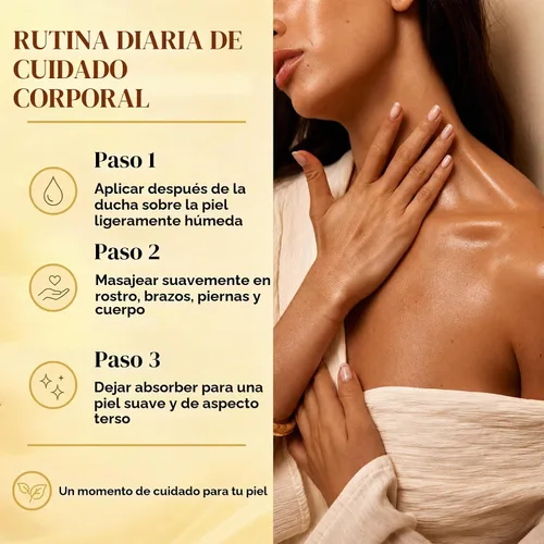 Vista 6 de Aceite corporal de cúrcuma de 6.8 fl oz para masaje e hidratación diaria, hidratación profunda con vitamina E, colágeno, aceite de cúrcuma para cara