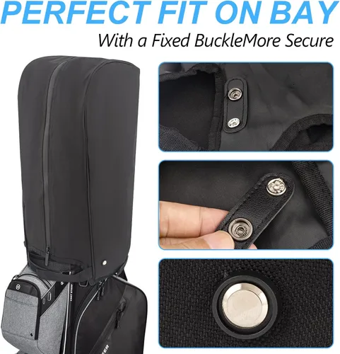 Vista 4 de Funda impermeable para bolsa de golf, cubierta de lluvia para bolsa de golf, cubierta de lluvia para bolsa de golf, se adapta a casi todas