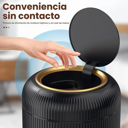 Vista 3 de Procade - Basurero automático sin contacto para baño, cubo de basura con sensor de movimiento, basurero inteligente de 3 galones / 11 L para oficina