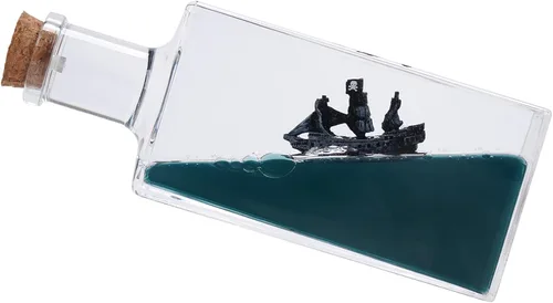 Vista 9 de Honsheng Juguete simulador de pirata de perla negra insundable, bote ondulado en una caja, adorno de decoración de barco fluido de crucero de onda
