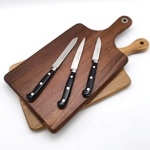 Vista 6 de MATTSTONE HILL - Cuchillo de cocina pequeño de 3.15 pulgadas, cuchillo de pelar, acero alemán, mango de triple remache