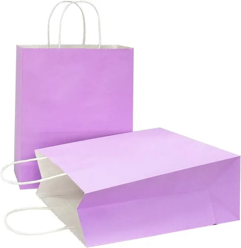 Vista 25 de AZOWA Bolsas de regalo de color azul claro, mini bolsas de papel kraft con asas para recuerdos de fiesta (4 x 2.4 x 6 pulgadas, azul, 12 unidades)