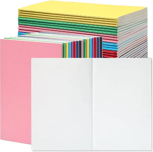 Vista 8 de miikoul Paquete de 24 cuadernos de diario A5 en blanco al por mayor, cubierta suave colorida papel sin líneas para niños estudiantes viajeros