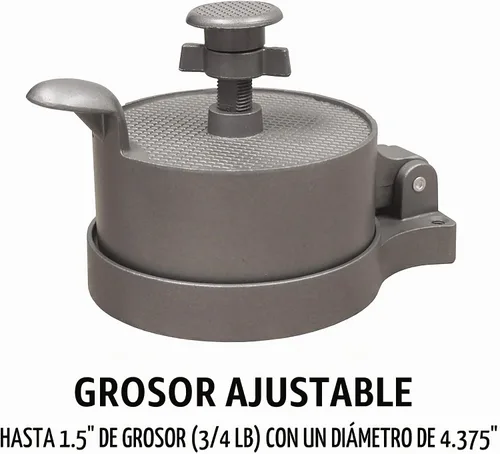 Vista 5 de Prensa para hamburguesas Weston, única y antiadherente, Sencillo, talla única , Gris