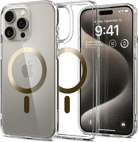 Vista 30 de Spigen Funda para iPhone 13 Mini, ultra híbrida MagFit [antiamarilleo] [compatible con Magsafe] - Transparente