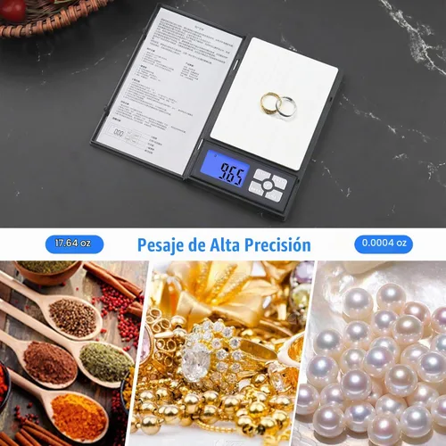 Vista 7 de UNIWIGH - Báscula digital de bolsillo de 0.00 oz de precisión, 17.64 oz de alta precisión, peso digital de cocina gramo y oz para alimentos, joyas