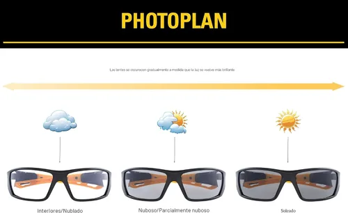 Vista 4 de CAT PHOTOPLAN - Gafas de seguridad fotocromáticas para hombres y mujeres, ANSI Z87.1, protección UV400, antiniebla, resistentes a los arañazos