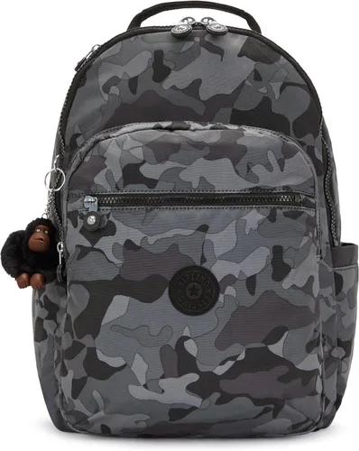 Vista 72 de Kipling Seúl - Mochila pequeña para tableta, diseño de flores acuáticas, talla única