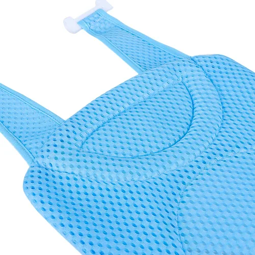 Vista 7 de Red de soporte para asiento de baño, cojín flotante para recién nacido, para bañera infantil, malla de ducha, soporte de tubo de baño ajustable, 5