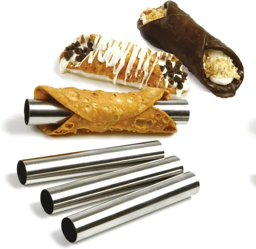 Vista 2 de Norpro, Juego de 4 formas de cannoli de acero inoxidable, 5.75 pulgadas