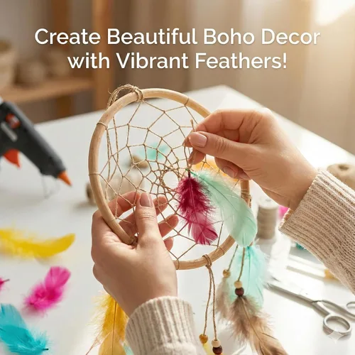 Vista 6 de 1500 plumas coloridas de alta calidad a granel – 15 colores surtidos (100/paquete) – Plumas para jaulas, plumas suaves naturales para manualidades