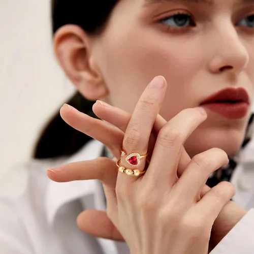 Vista 6 de BELLNA Anillos antiestrés para aliviar la ansiedad para mujeres con mal de ojo mariposa corazón con circonita cúbica para hombres para aliviar
