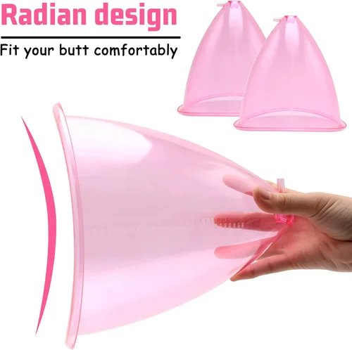 Vista 4 de ZILAMPU Copas de vacío para glúteos de 6.1 fl oz, accesorios para máquina de ventosas de terapia de vacío XL, ventosas de 8.26 pulgadas de diámetro
