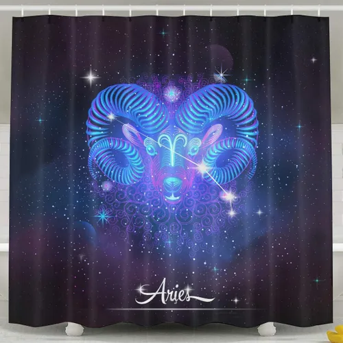 Vista 9 de Juego de cortinas de ducha con diseño de lunares, color rojo y blanco 22