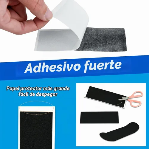 Vista 4 de 6 cintas de agarre de espuma para diapasón, 4.331 in x 1.496 in, cinta de espuma para dedos para diapasón