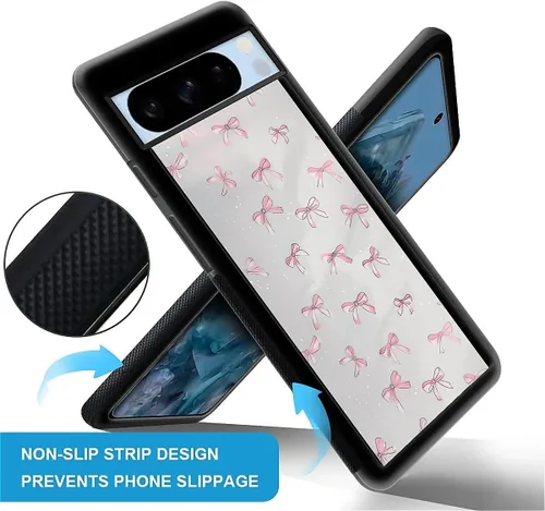 Vista 1848 de Compatible con Google Pixel 4A 5G Mobile Case Creative Acrylic Panel trasero Silicona Protección Grip especialmente diseñado para Google Pixel 4A 5G