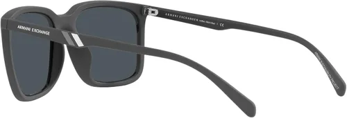 Vista 5 de Armani Exchange Man Sunglasses Matte Black Frame, Mirror Yellow Lenses, 57MM
