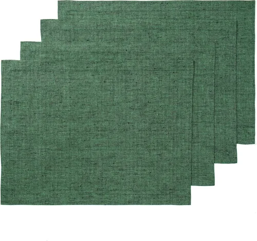 Vista 20 de Solino Home Athena - Juego de 4 manteles individuales cuadrados de lino natural claro de 14 x 14 pulgadas, manteles individuales 100 % lino puro