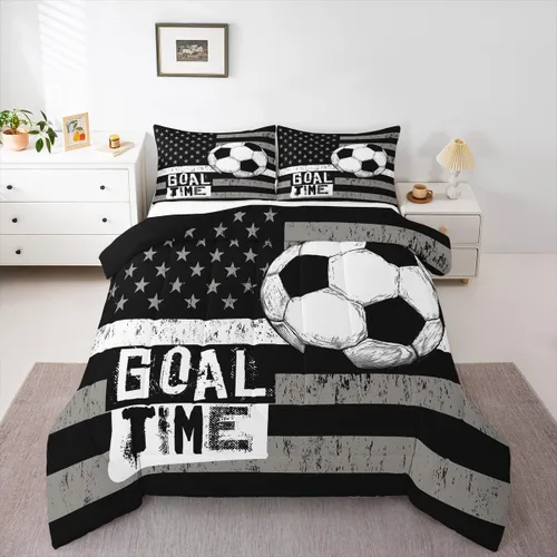 Vista 23 de Erosebridal Juego de edredón de bandera estadounidense tamaño individual para niños y adolescentes, juego de ropa de cama de camuflaje, edredón