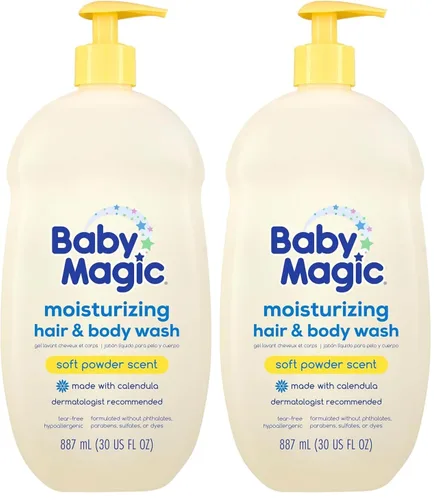 Vista 14 de Baby Magic Baño calmante para bebé, 9 onzas, lavanda y manzanilla, sin lágrimas, libre de parabenos, ftalatos, sulfatos y tintes