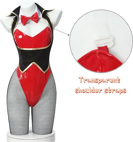 Vista 4 de NSPSTT Disfraz de conejo para mujer traje de anime traje de una pieza