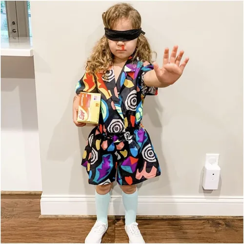 Vista 3 de ZIVANTO Disfraz de cosplay de Once para niñas de Halloween de 5 a 11 años