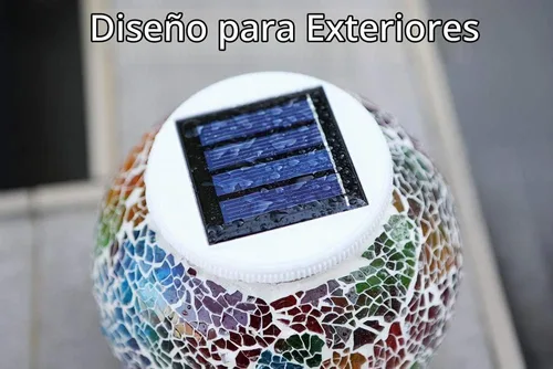 Vista 5 de Color cambiante mosaico luces solares lámparas de mesa impermeables al aire Varios