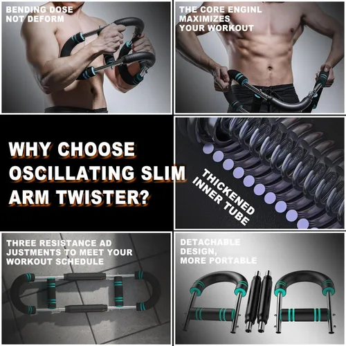 Vista 5 de Ultimate Twister Arm Trainer, Adjustable Chest Workout Equipment, Arm Trainer for Men, Chest Trainer for Men, Shoulder Muscle Training, Portable