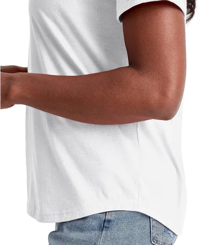 Vista 6 de Hanes Camiseta de gran tamaño para mujer, camiseta de algodón con cuello redondo para mujer, talla grande