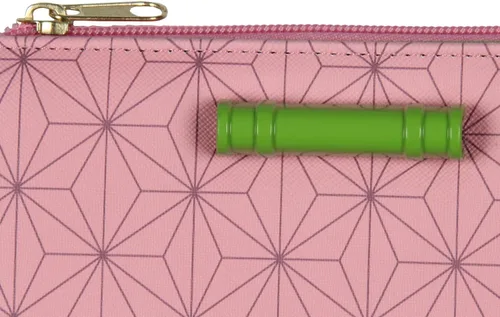 Vista 4 de Demon Slayer Kimetsu no Yaiba Nezuko Kimono Print Continental Flap Wallet, Rosado