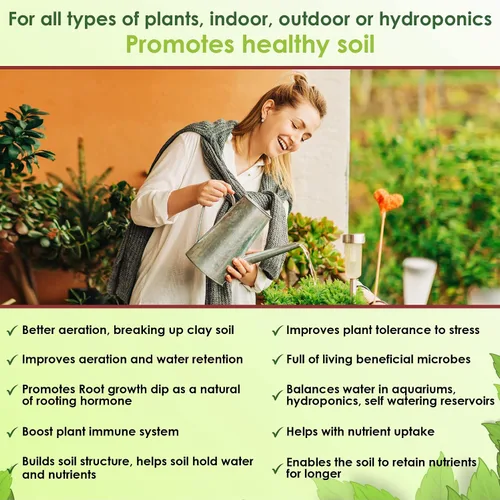 Vista 3 de VermisTerra Vitality - Alimento para plantas de interior y plantas de interior, fertilizante equilibrado de la madre tierra, orgánico, esquejes