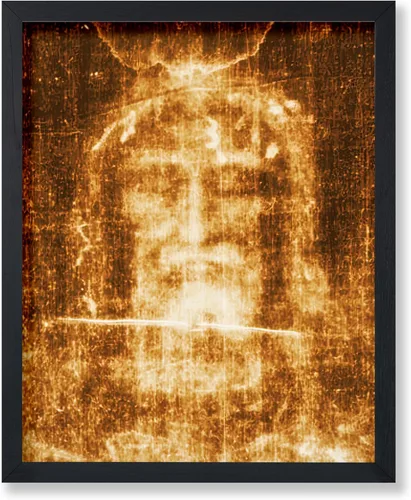 Vista 29 de Poster Master Póster de retrato vintage, impresión cristiana retro, regalo para religiosos, amigos, cara de Jesucristo, sudario de Turín, Biblia