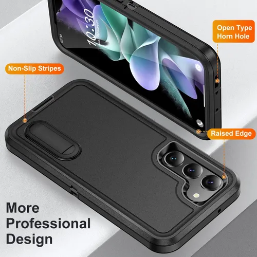Vista 4 de IDweel Funda para Galaxy S23 para hombre, resistente protección a prueba de golpes, antiarañazos, ajuste delgado, ligera, duradera, funda rígida